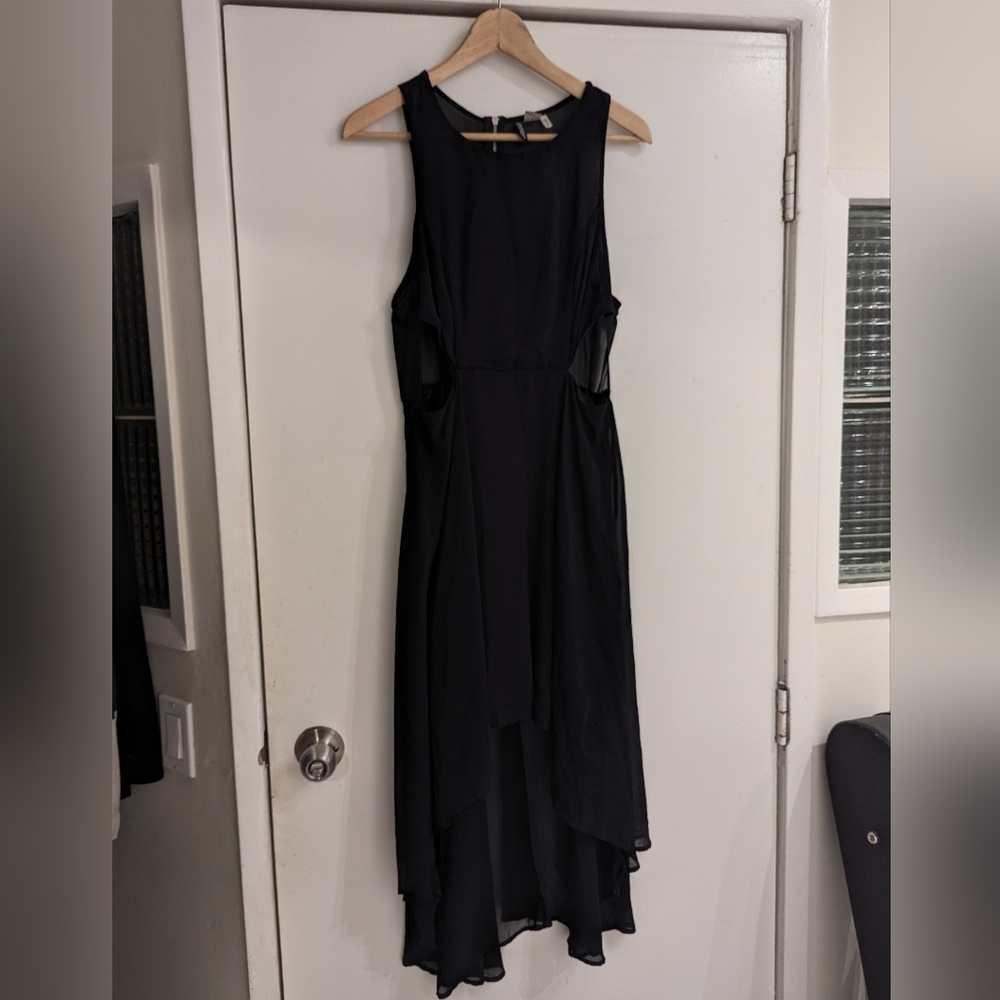 H&M Black High Low Dress